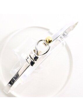 Tiffany & Co Love Knot 18k Yellow Gold 925 Sterling Silver Bangle Bracelet